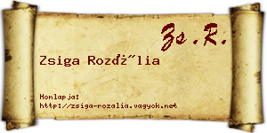 Zsiga Rozália névjegykártya