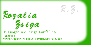 rozalia zsiga business card